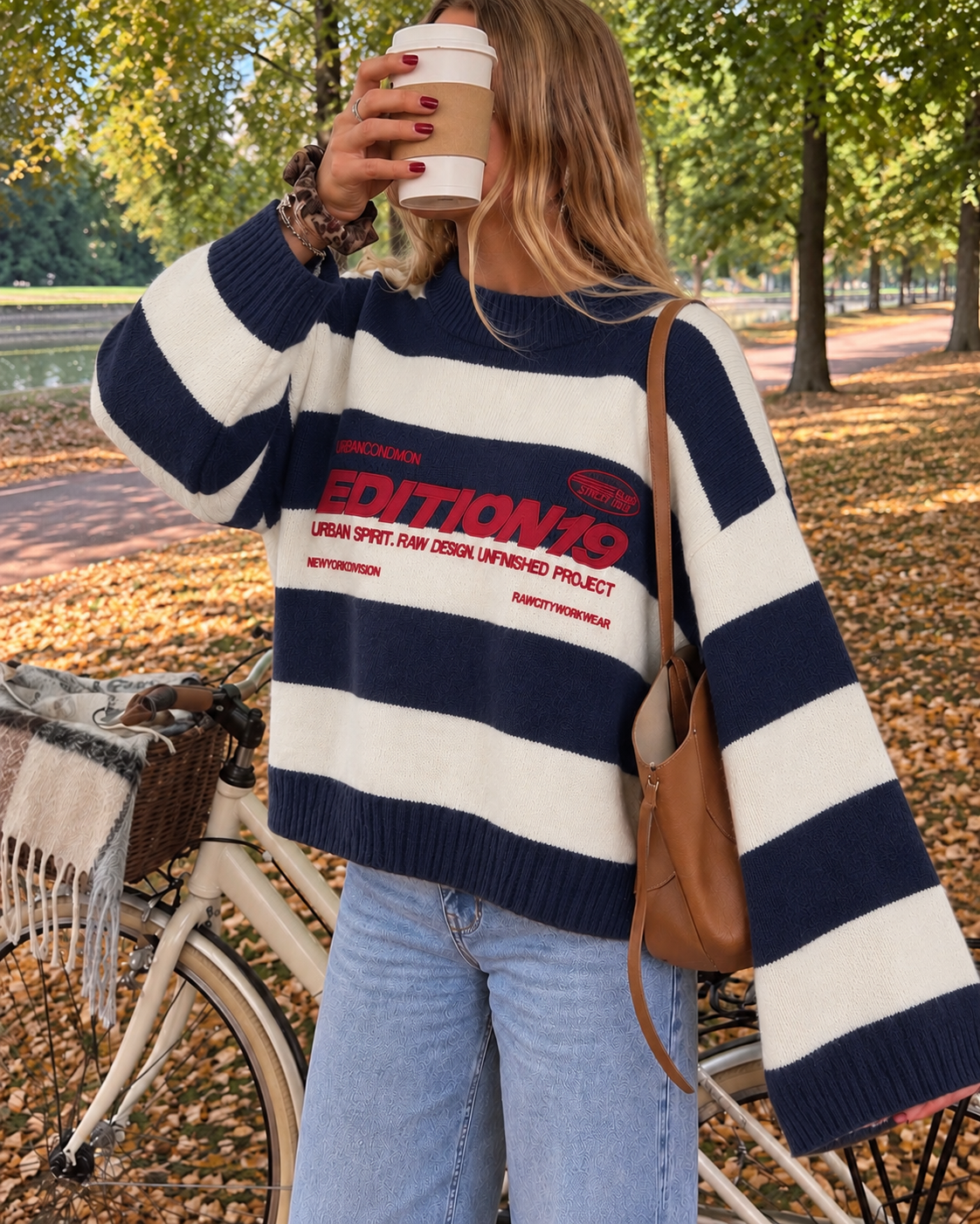 Urban Edition Striped Knit – Navy
