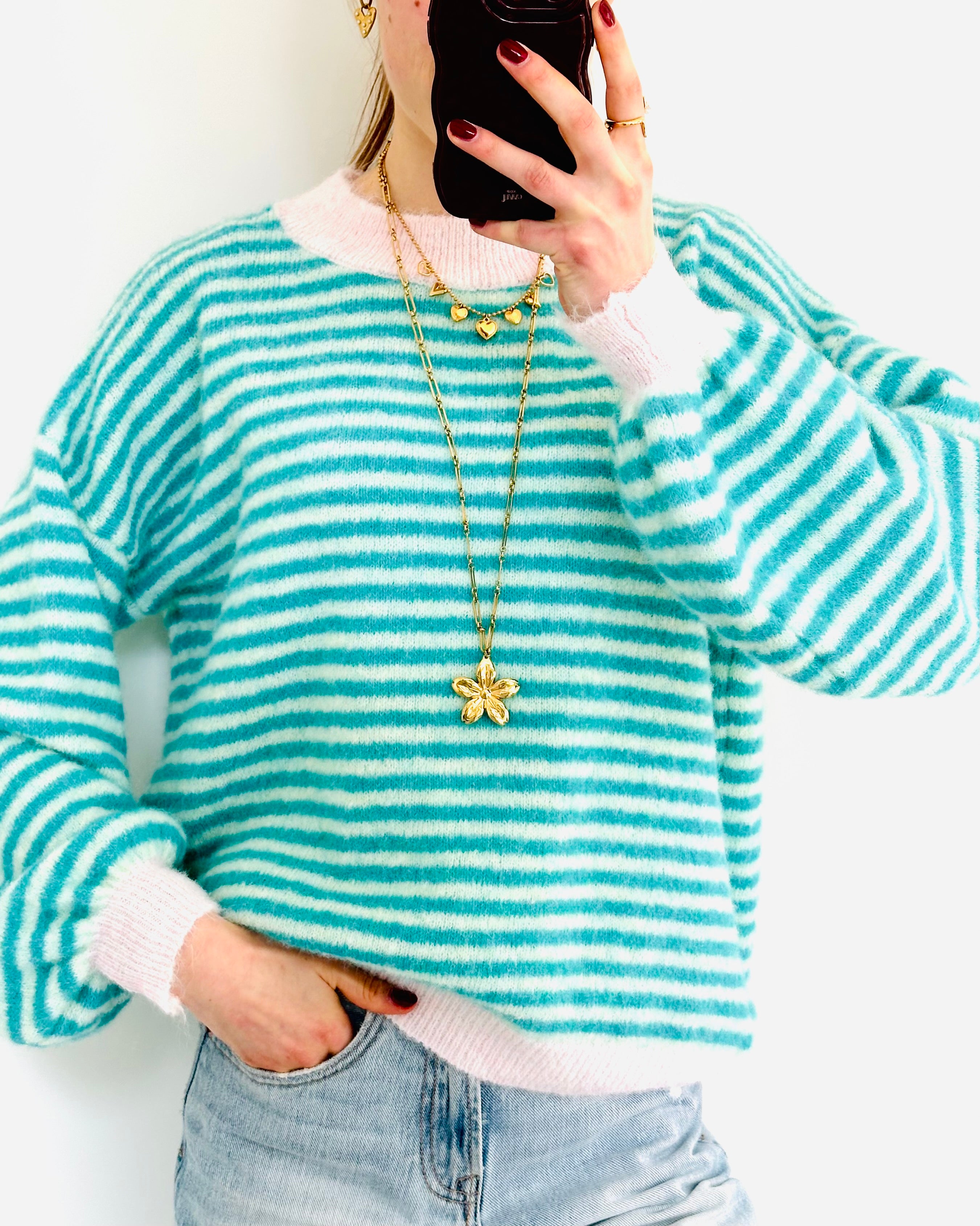 Stockholm sweater aqua blue