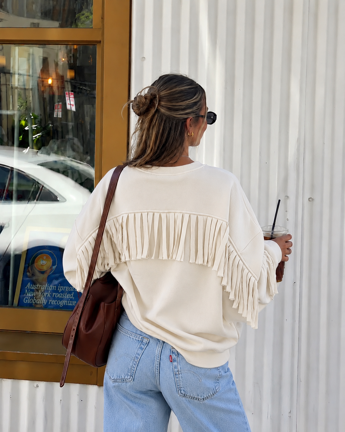 Fringe Sweater - Cream