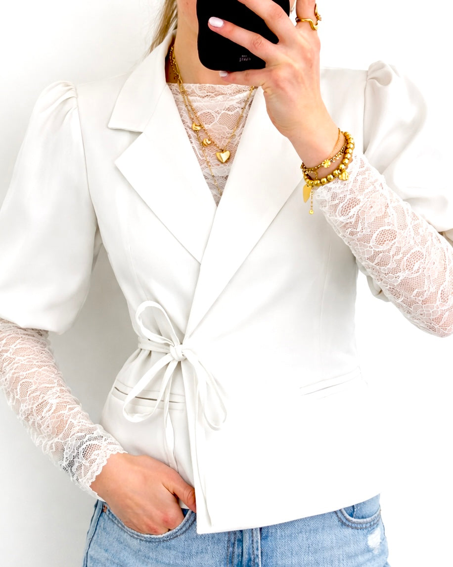 Elin wrap blazer wit