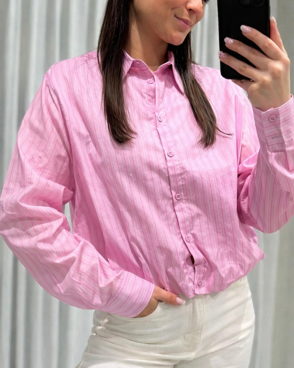 Sammy striped blouse pink