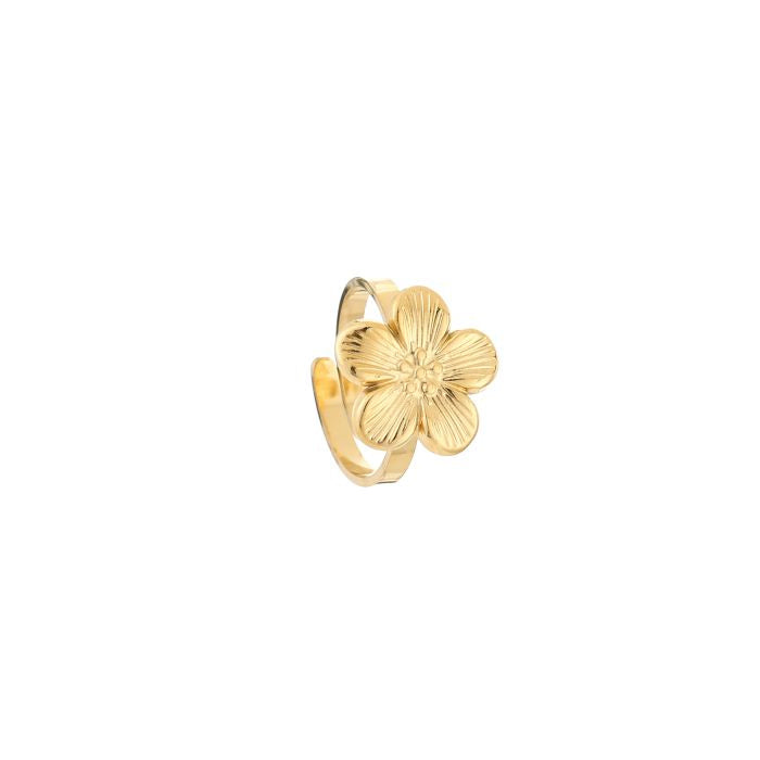 Flower ring goud