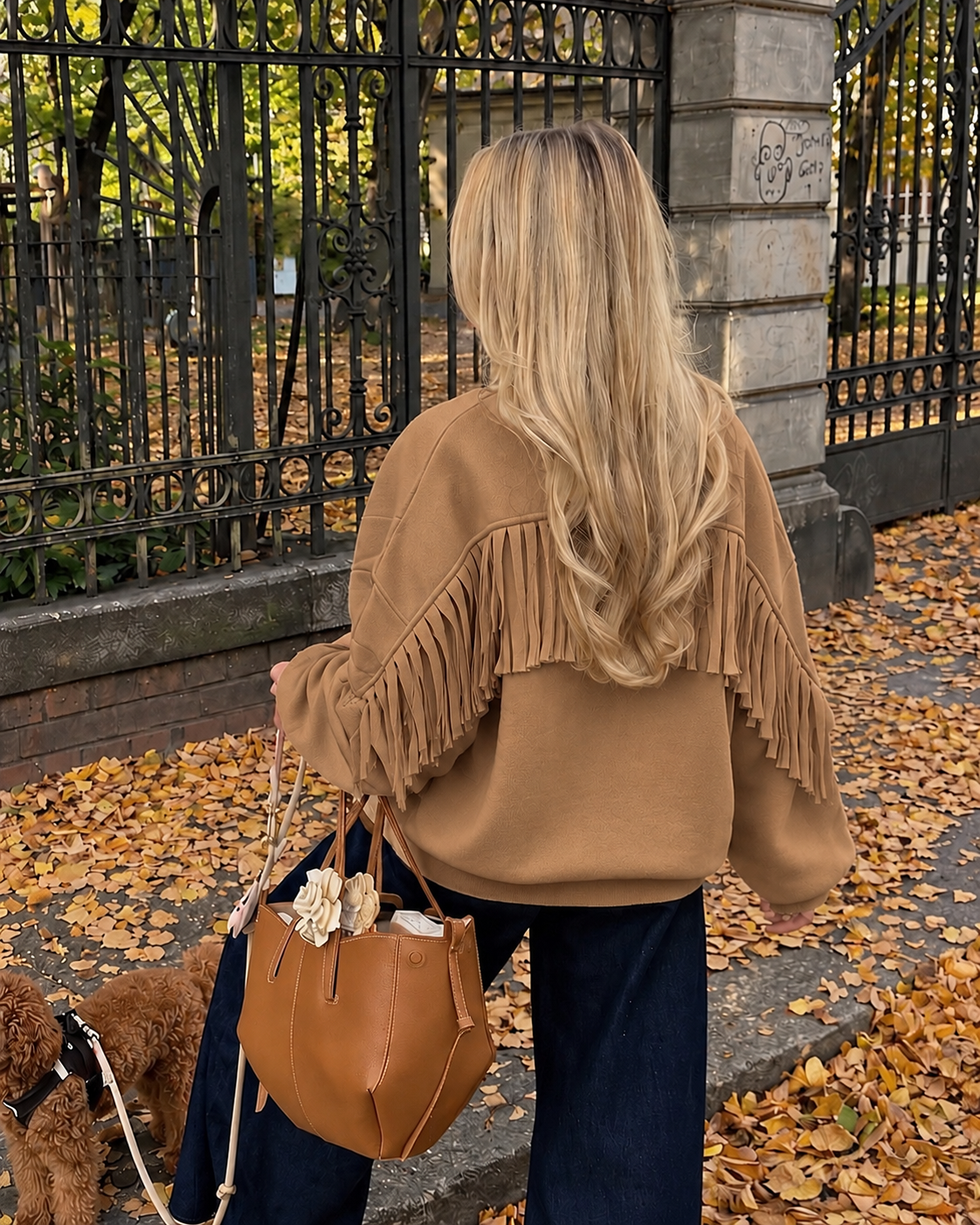 Fringe Sweater - Camel pre order