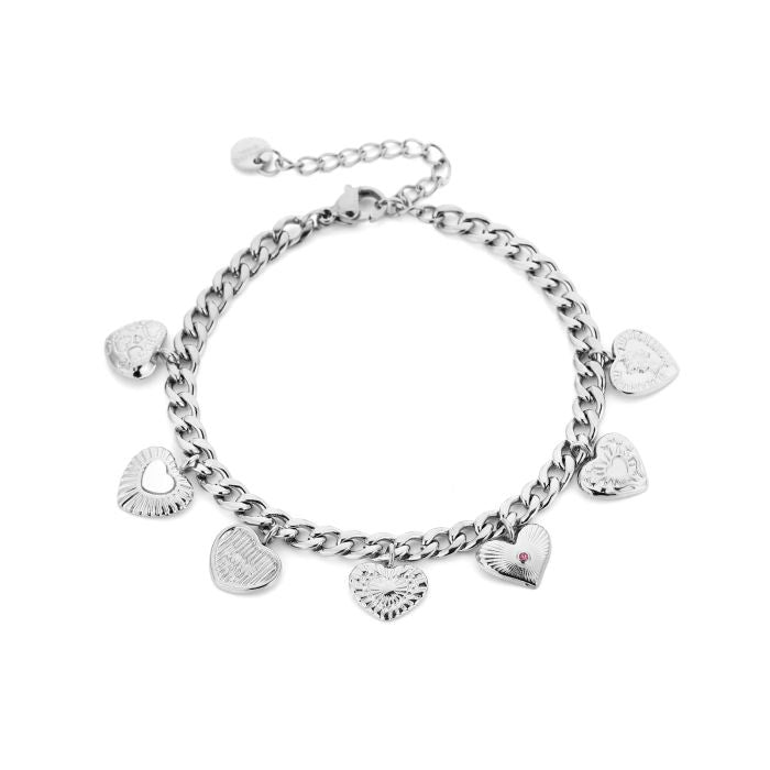 Joy heart armband zilver