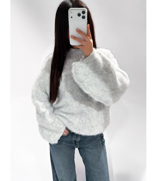 Molly fluffy trui grey