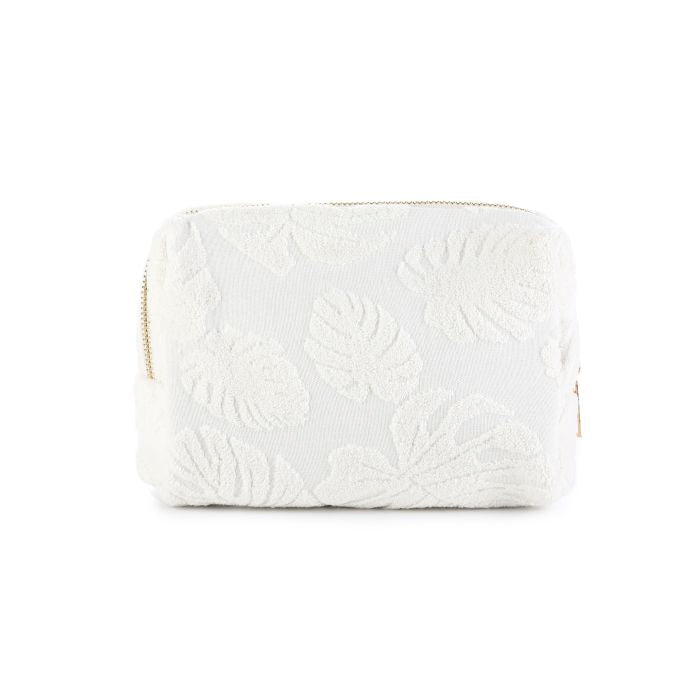 Flower make up tas white