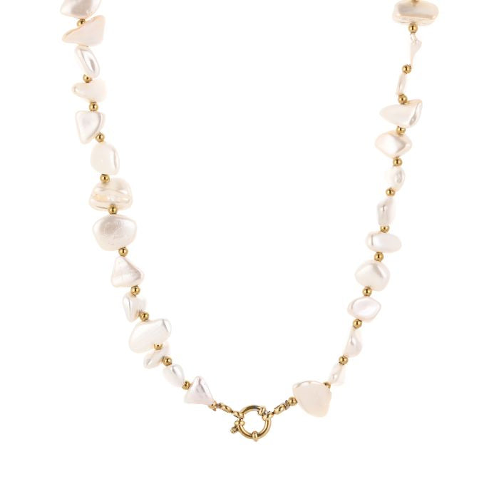 Luxe parel ketting goud