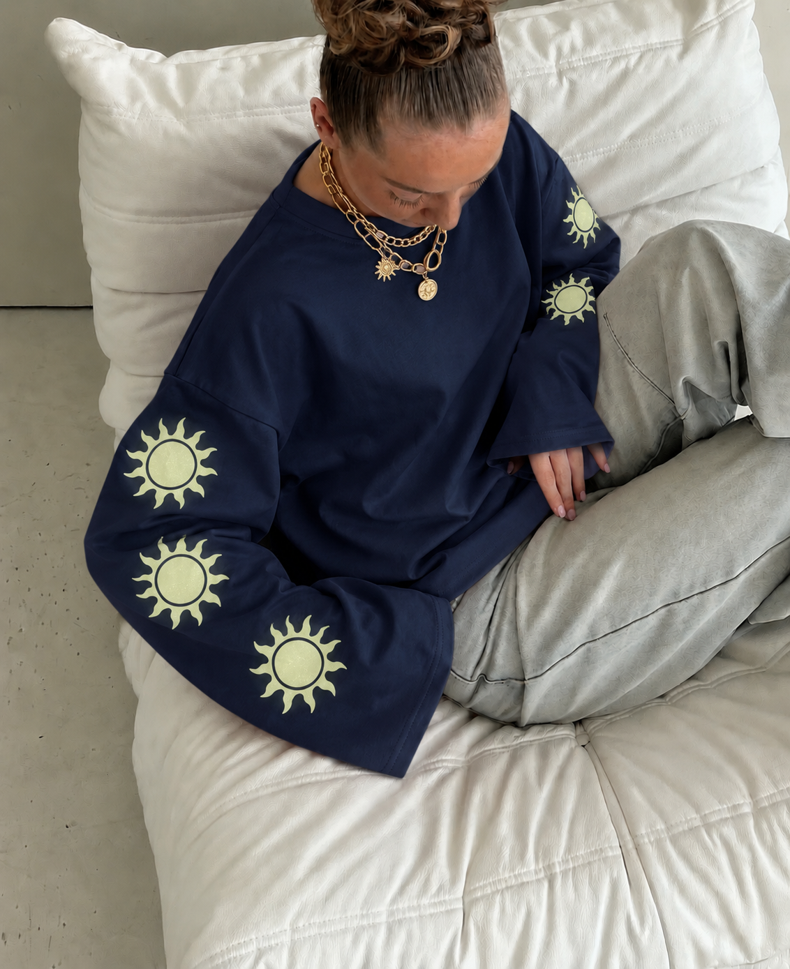 Sunny Days Longsleeve – navy butter yellow