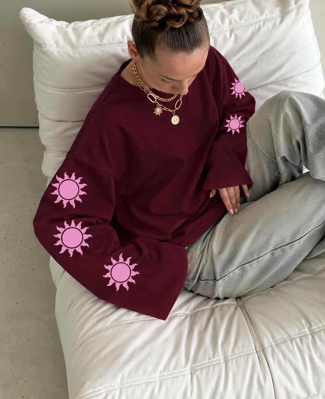 Sunny Days Longsleeve – Burgundy