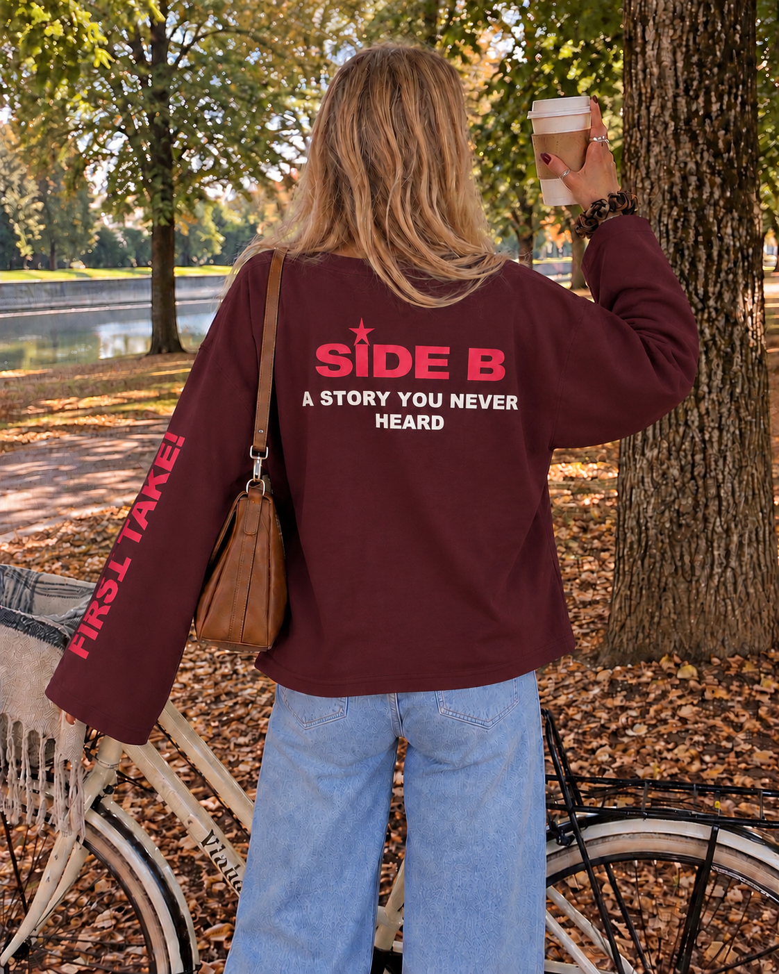 Side B Longsleeve – burgundy