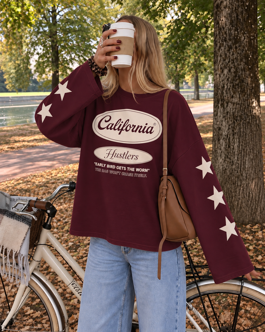 California sweatshirt burgundy
