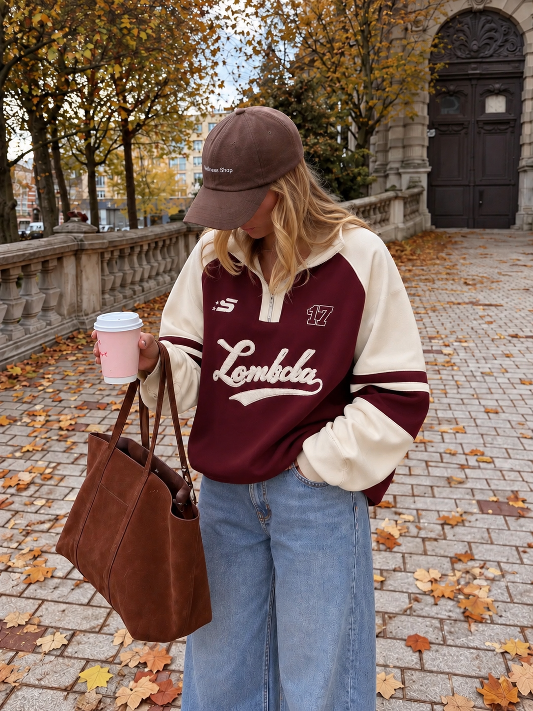 Lombda Quarter Zip Sweater - Bordeaux