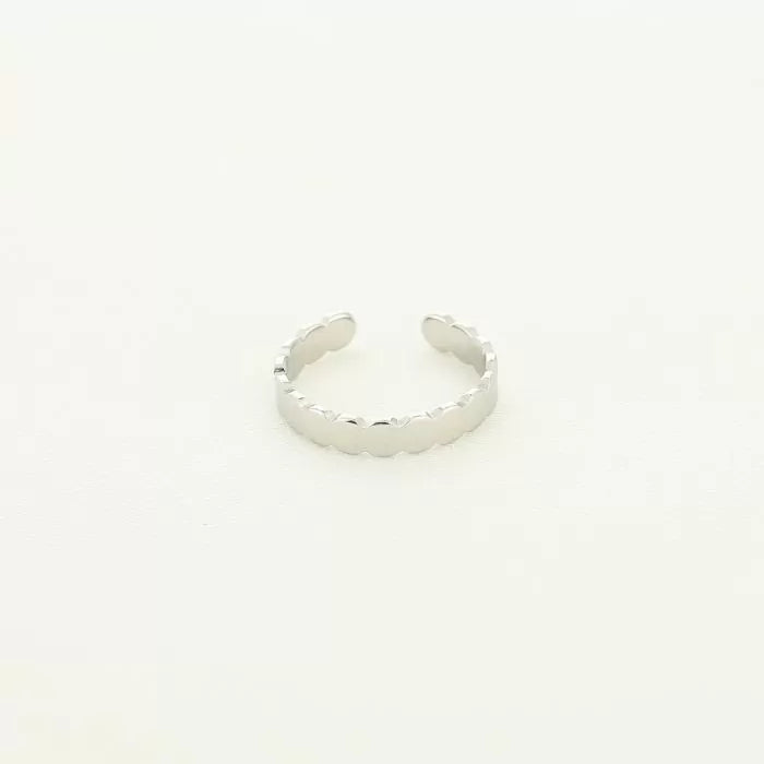 Round circle ring zilver