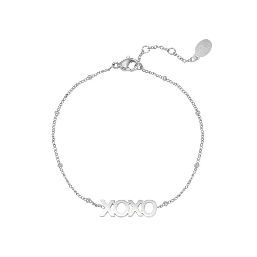 xoxo armbandje zilver