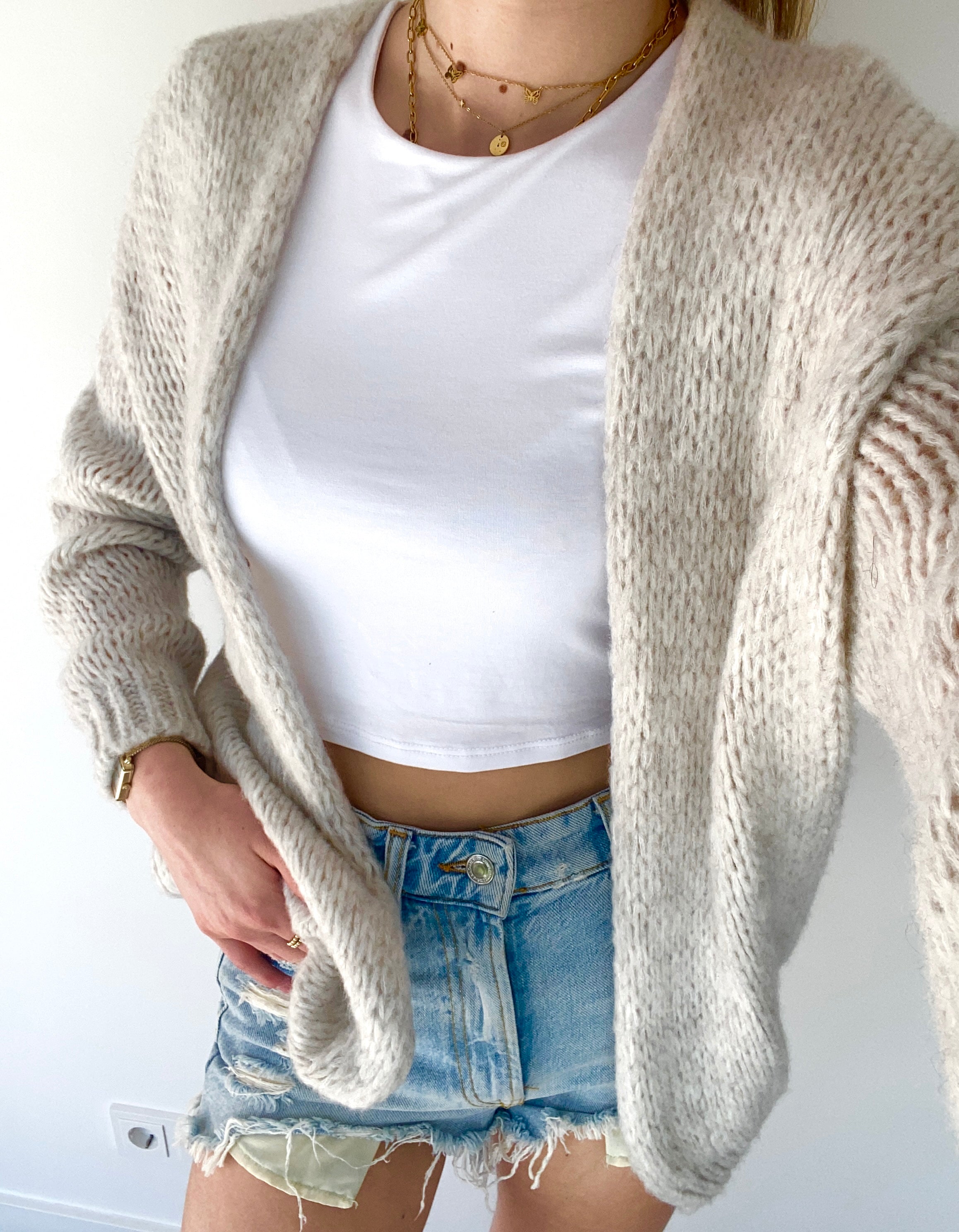 Comfy vest beige