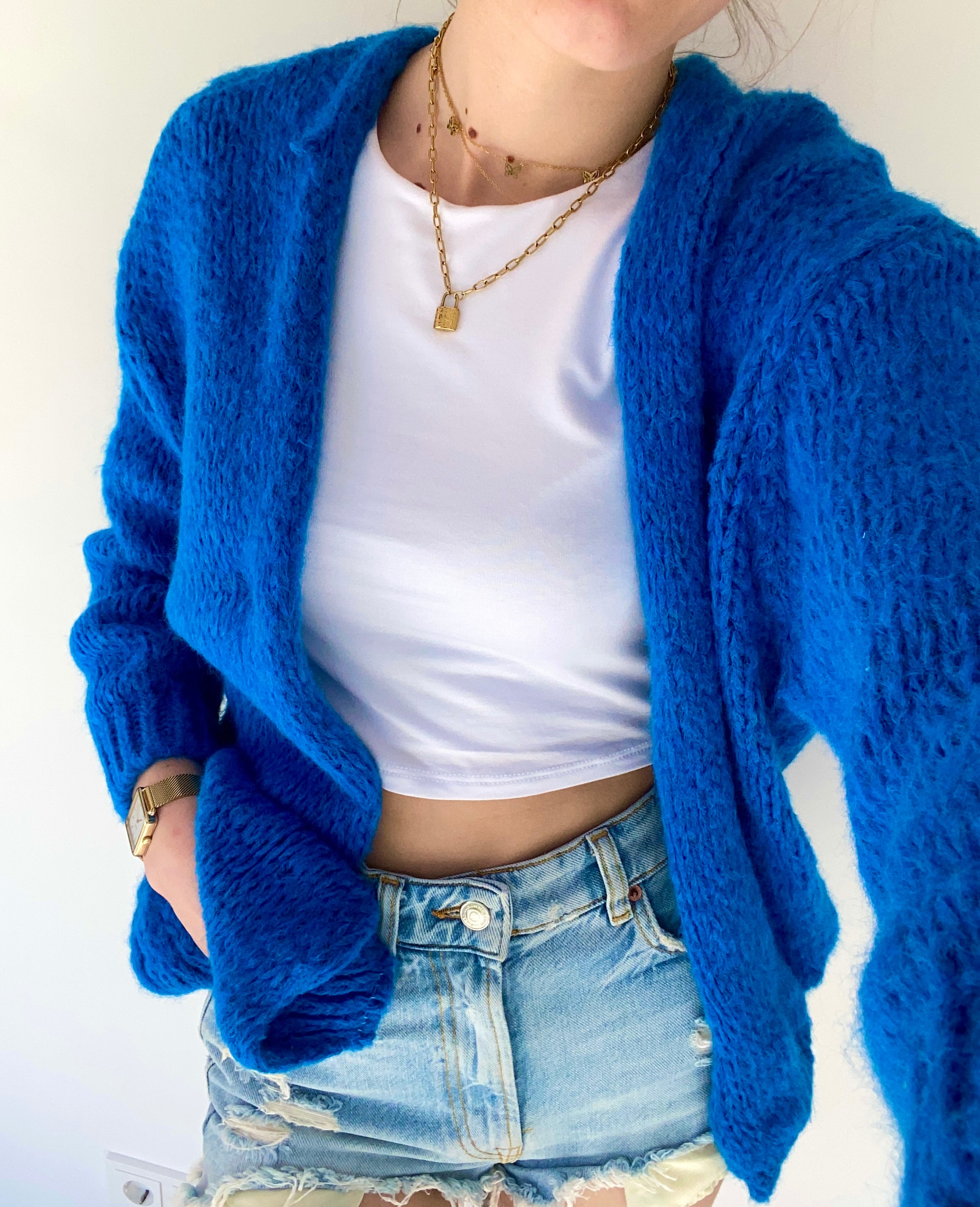Comfy vest fel blauw