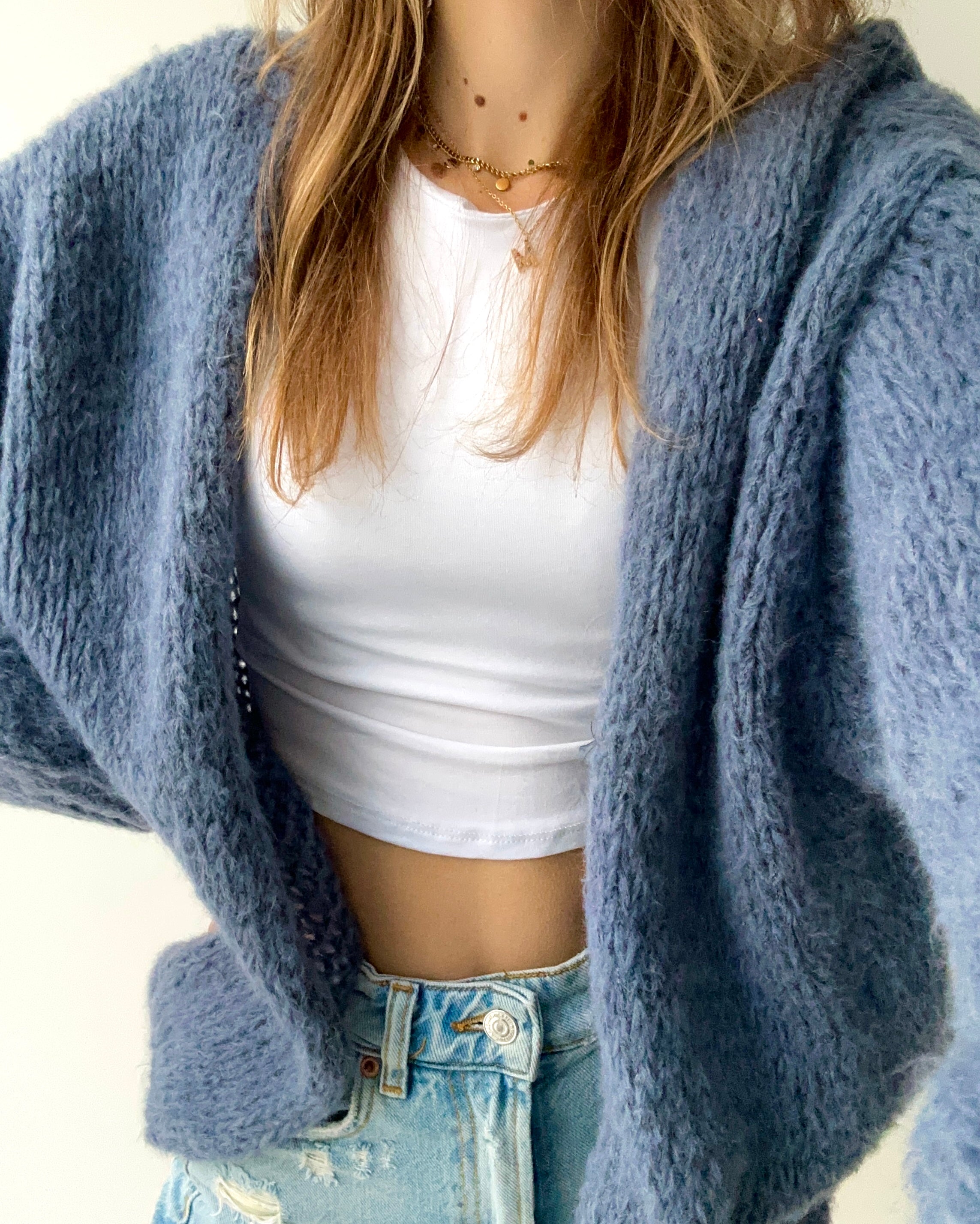 Gilet confortable bleu foncé / gris