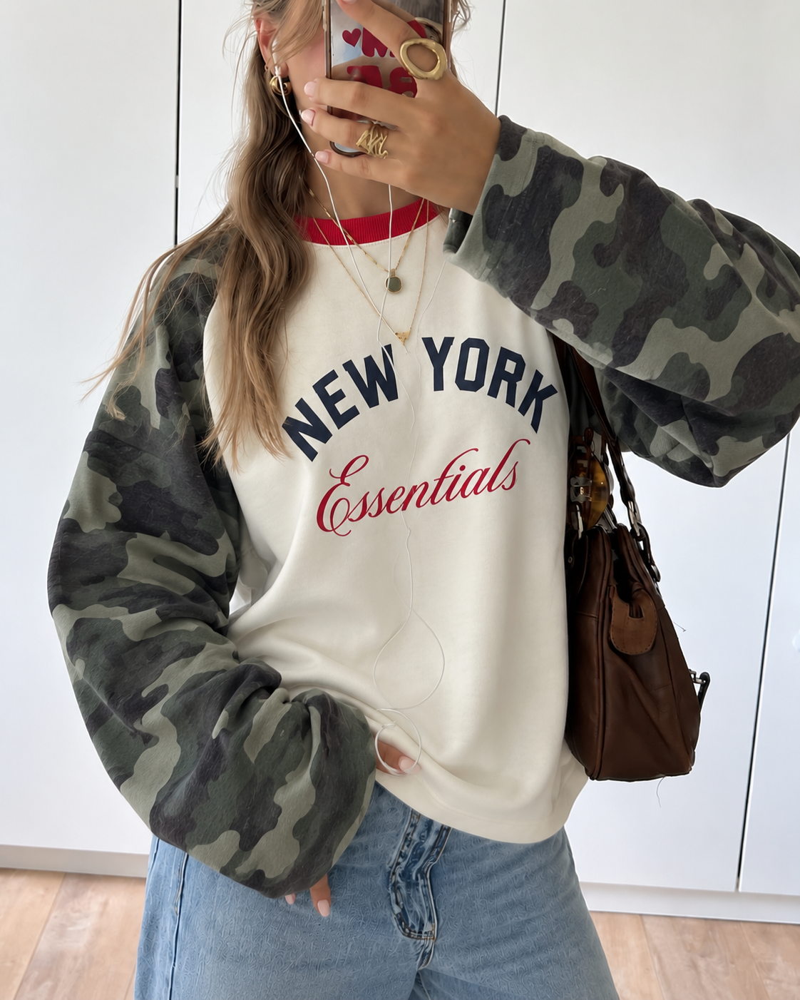 New York Camo sweatshirt red