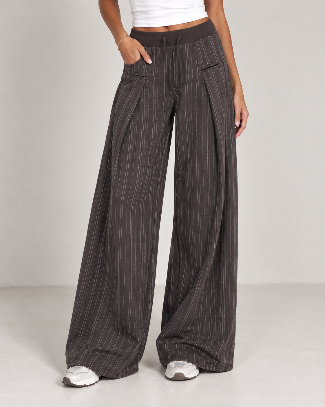 Redefined wide leg pants brown