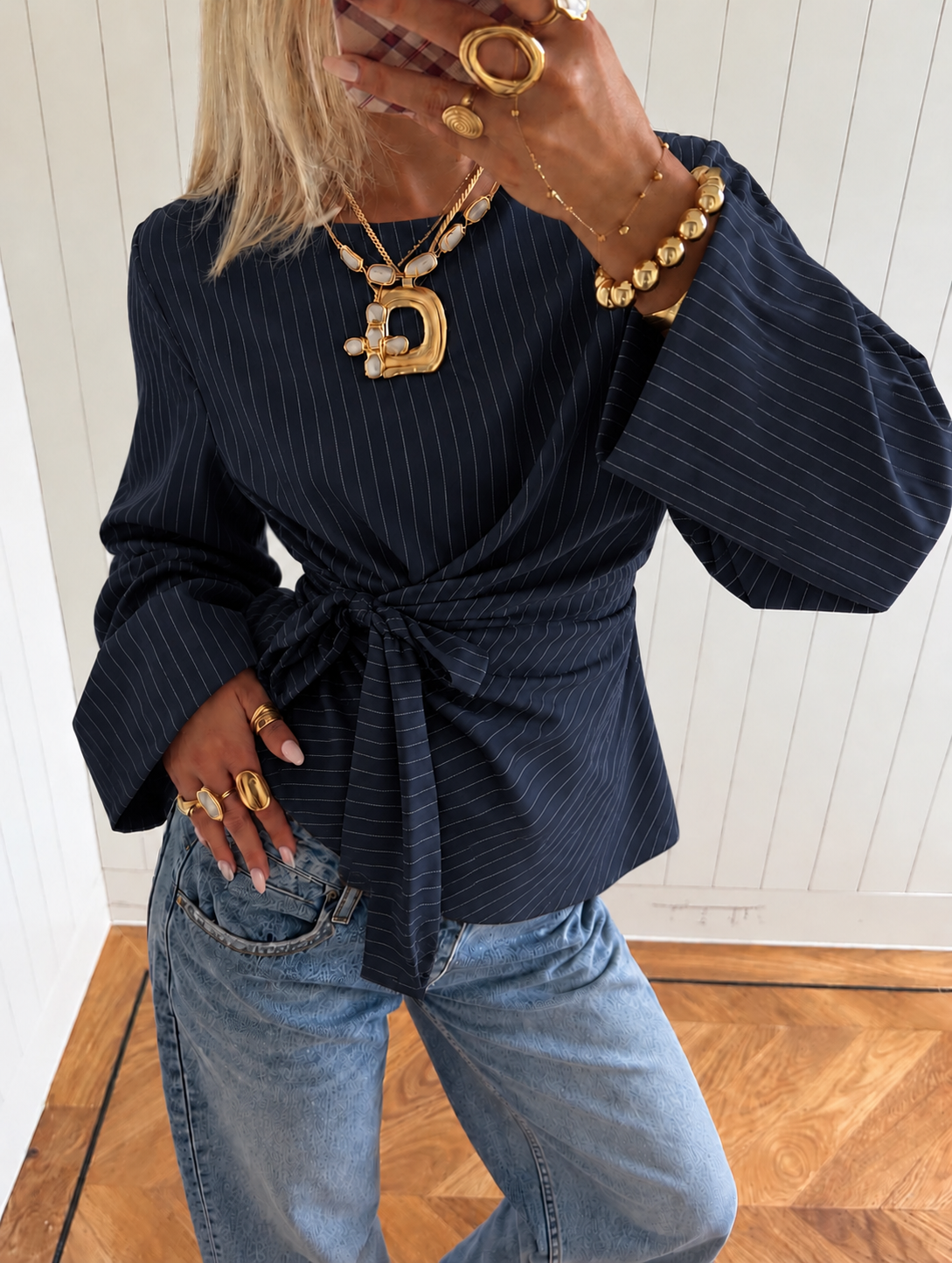 Dana deluxe top navy