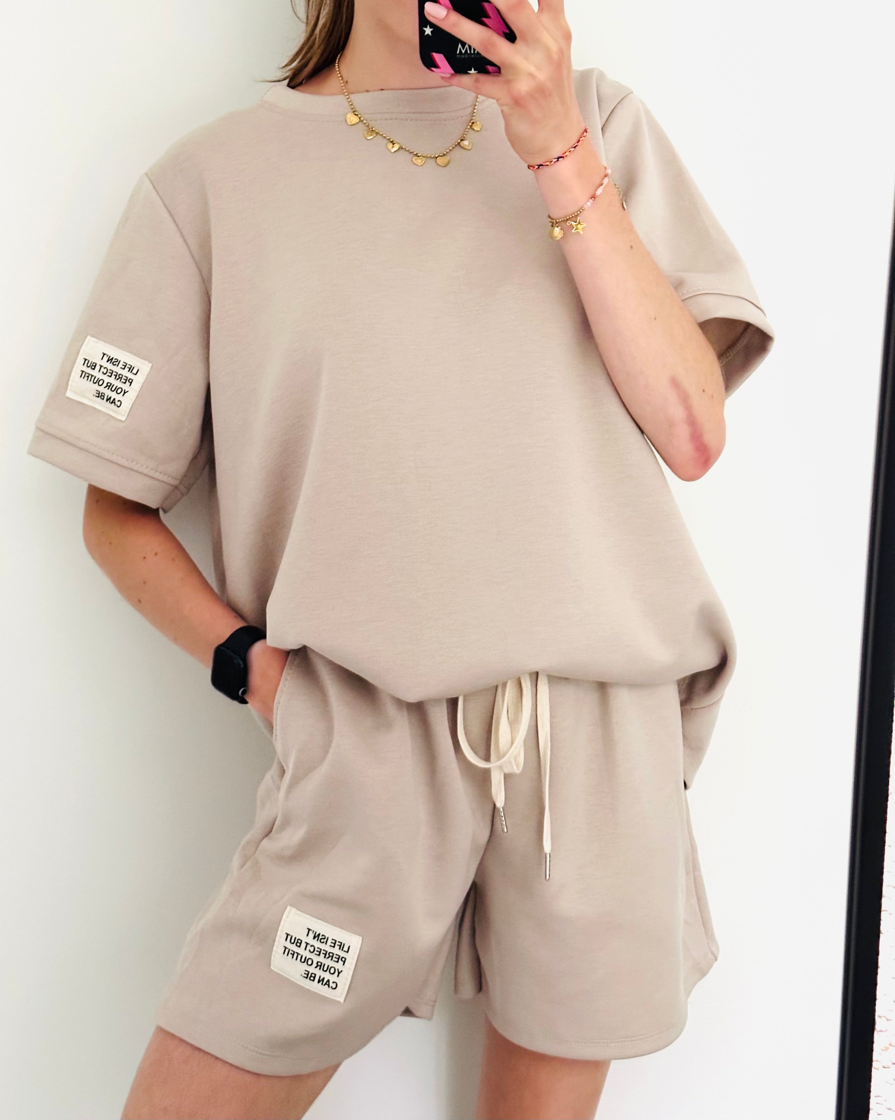 Oversized amy set beige