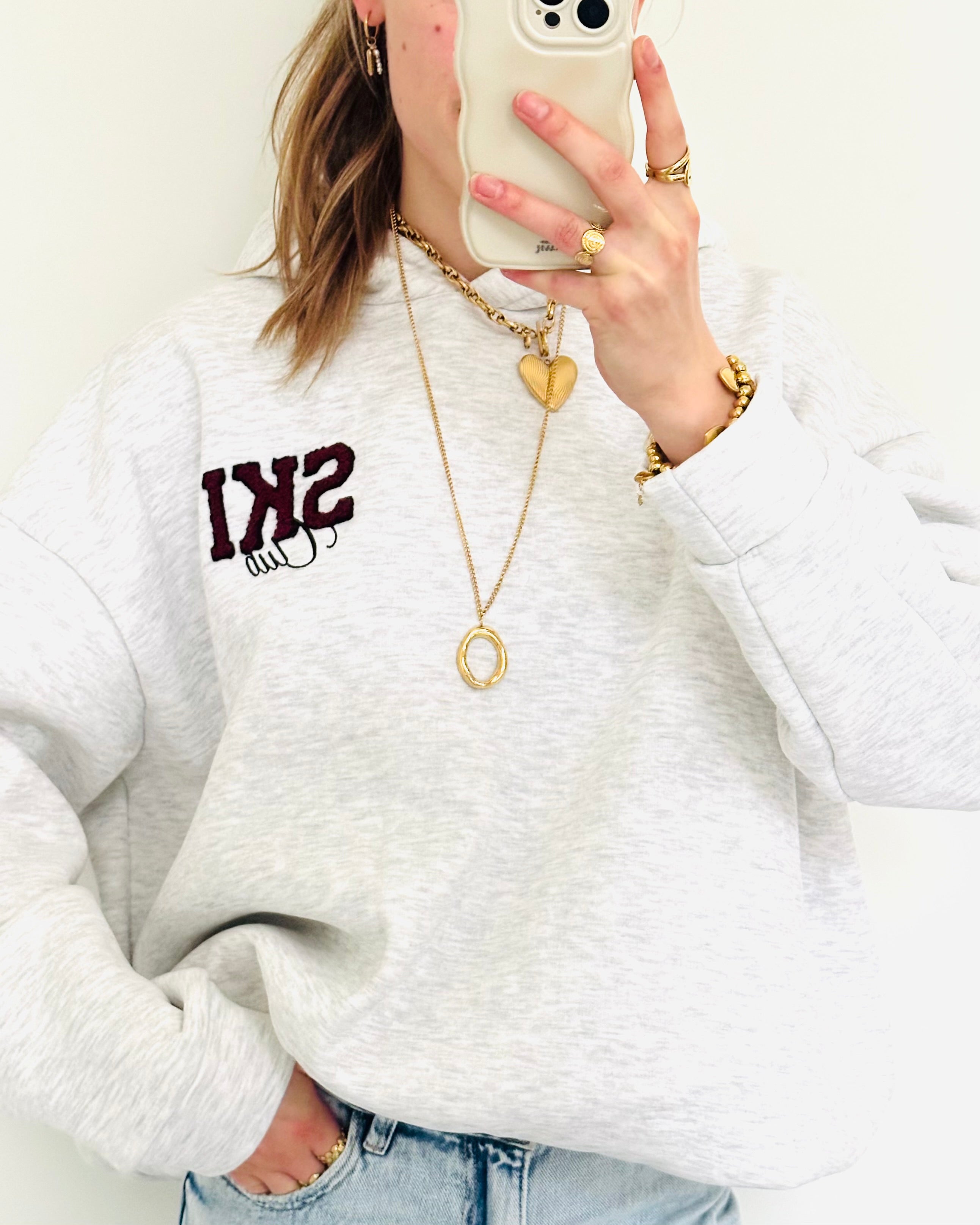 Limited SKI hoodie oversized grey