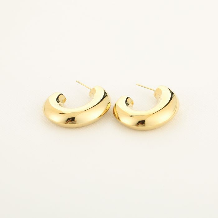 Basic hoops oorbellen goud