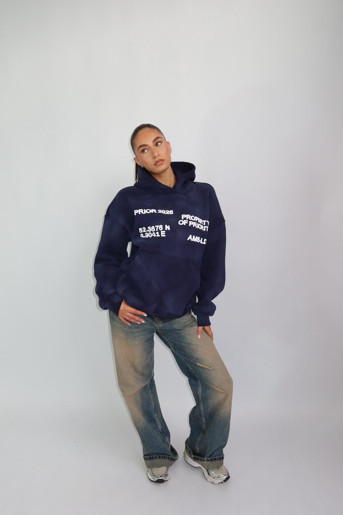 Priority hoodie ~ cloud navy