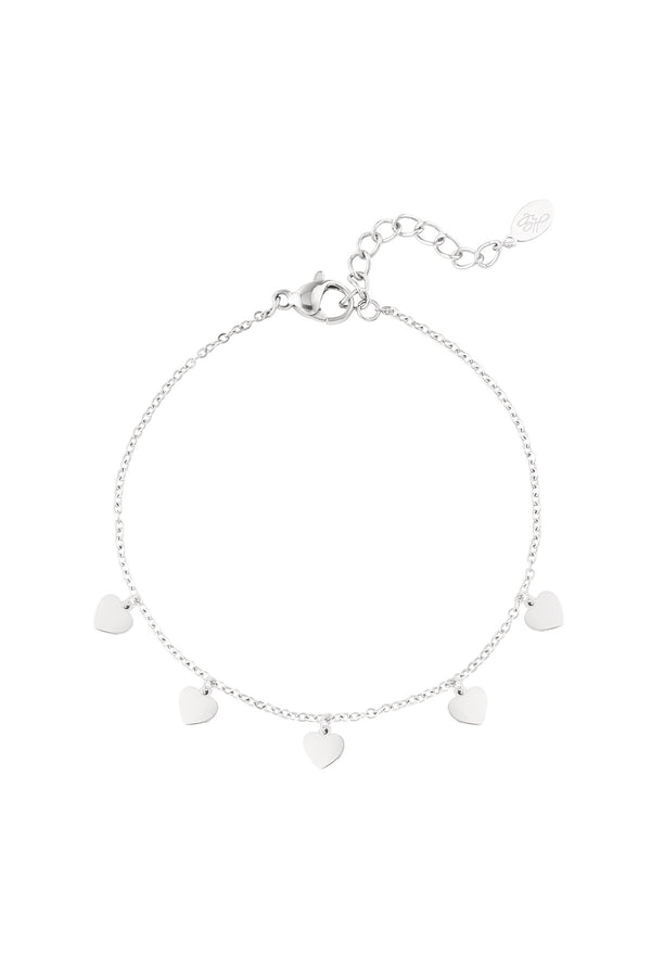 armband little hearts zilver