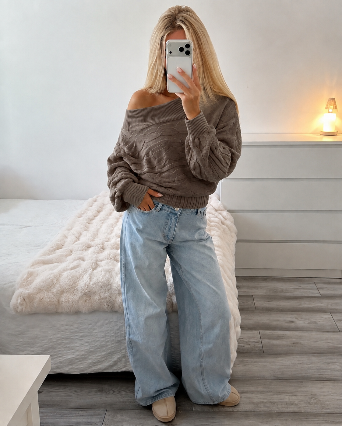 Lieve knit taupe