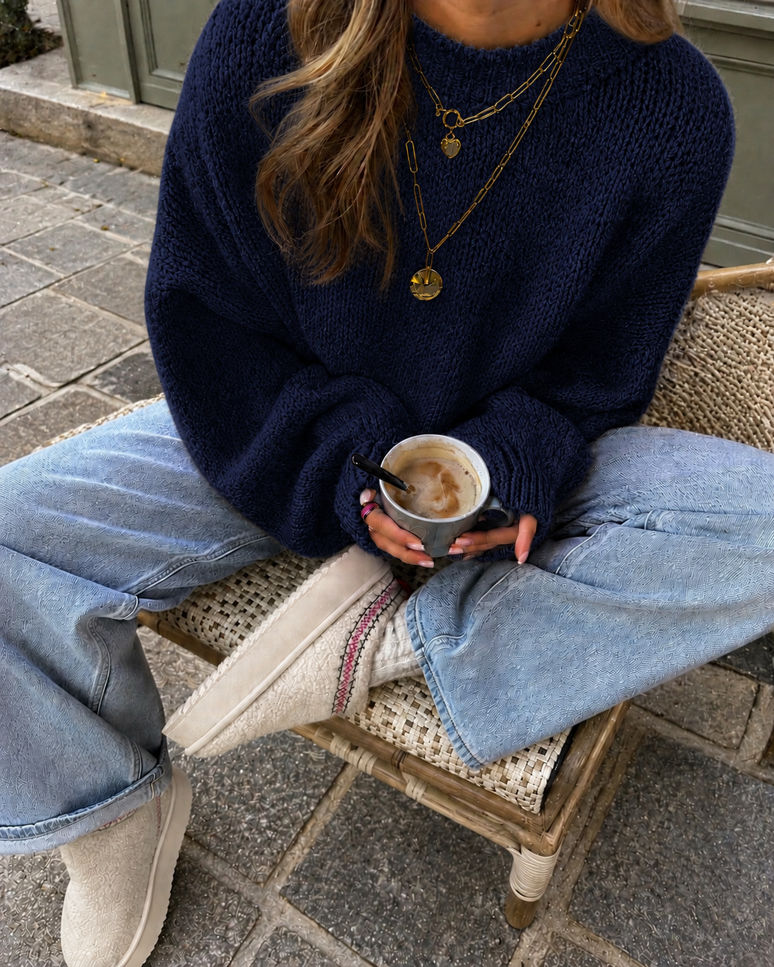 Comfy trui navy