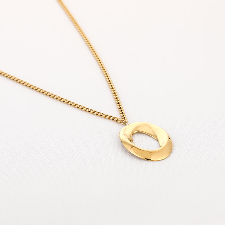 Hoop ketting goud lang
