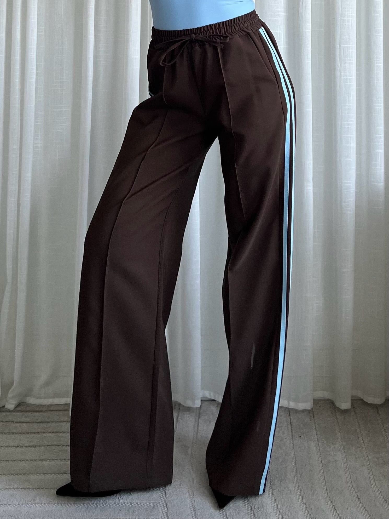 Limited striped pants brown blue