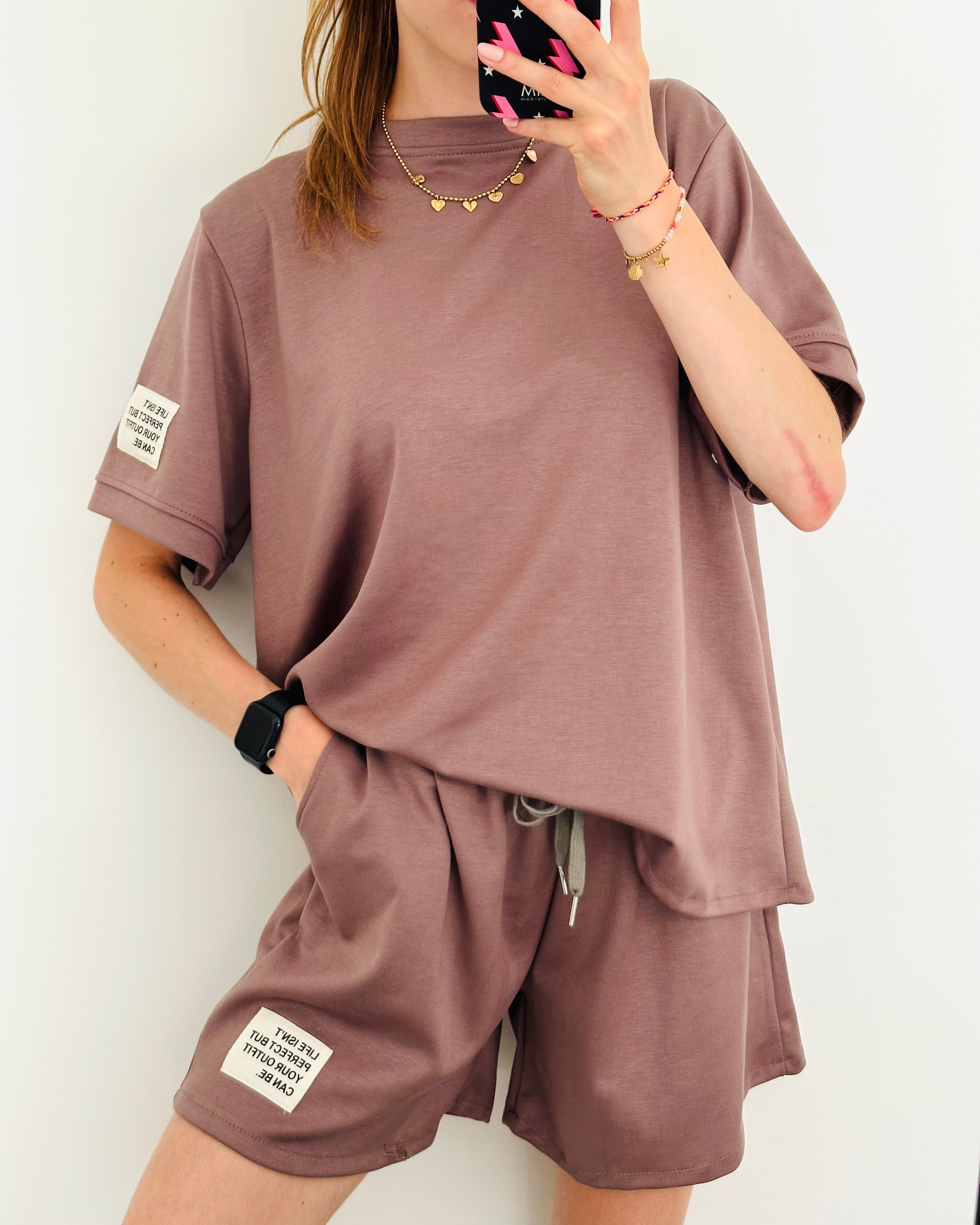 Oversized amy set taupe