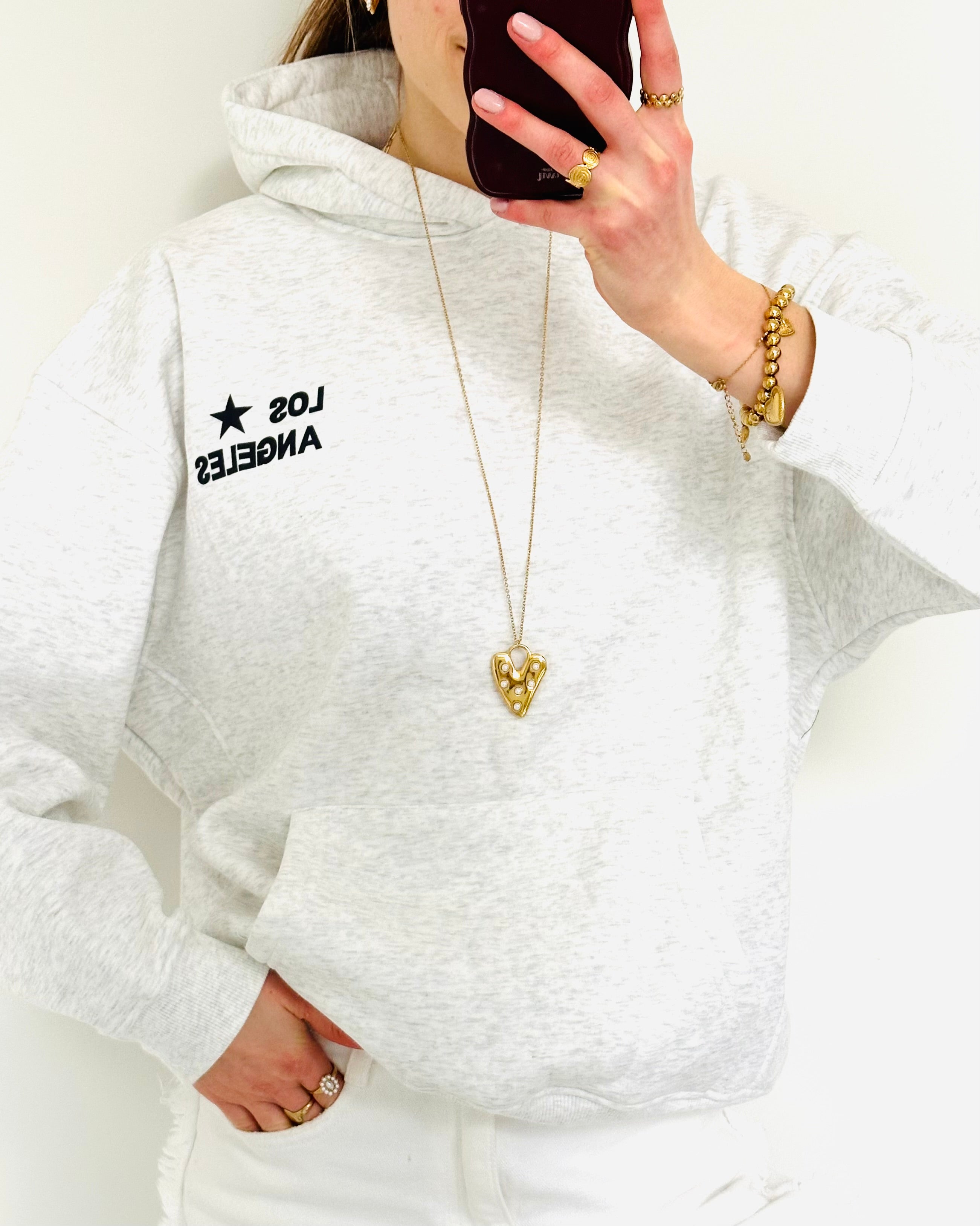 Los Angeles hoodie grey navy