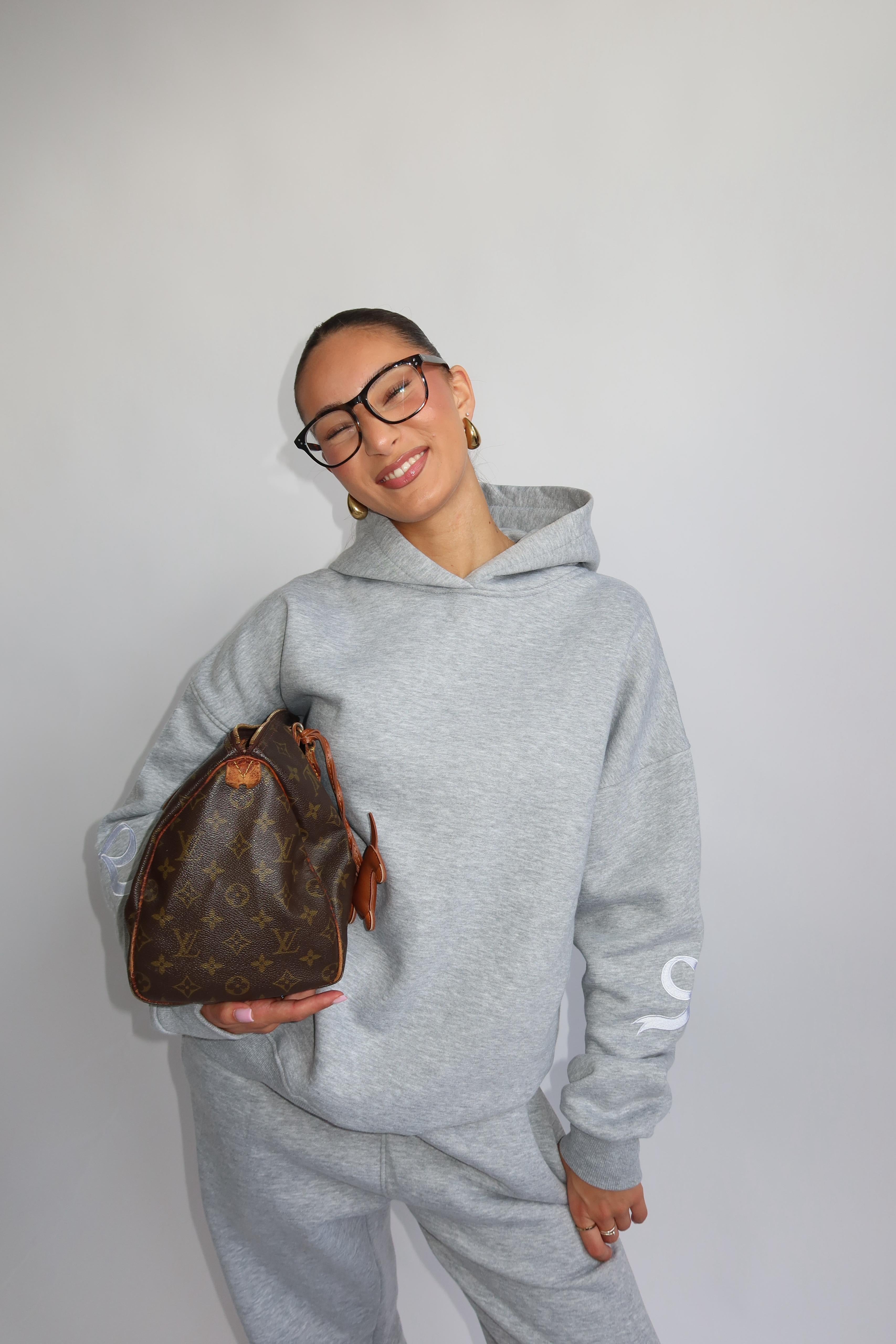 Bow hoodie grey