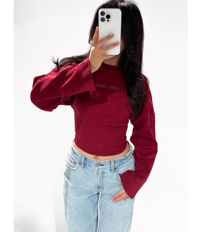 Redefined longsleeve Bordeaux