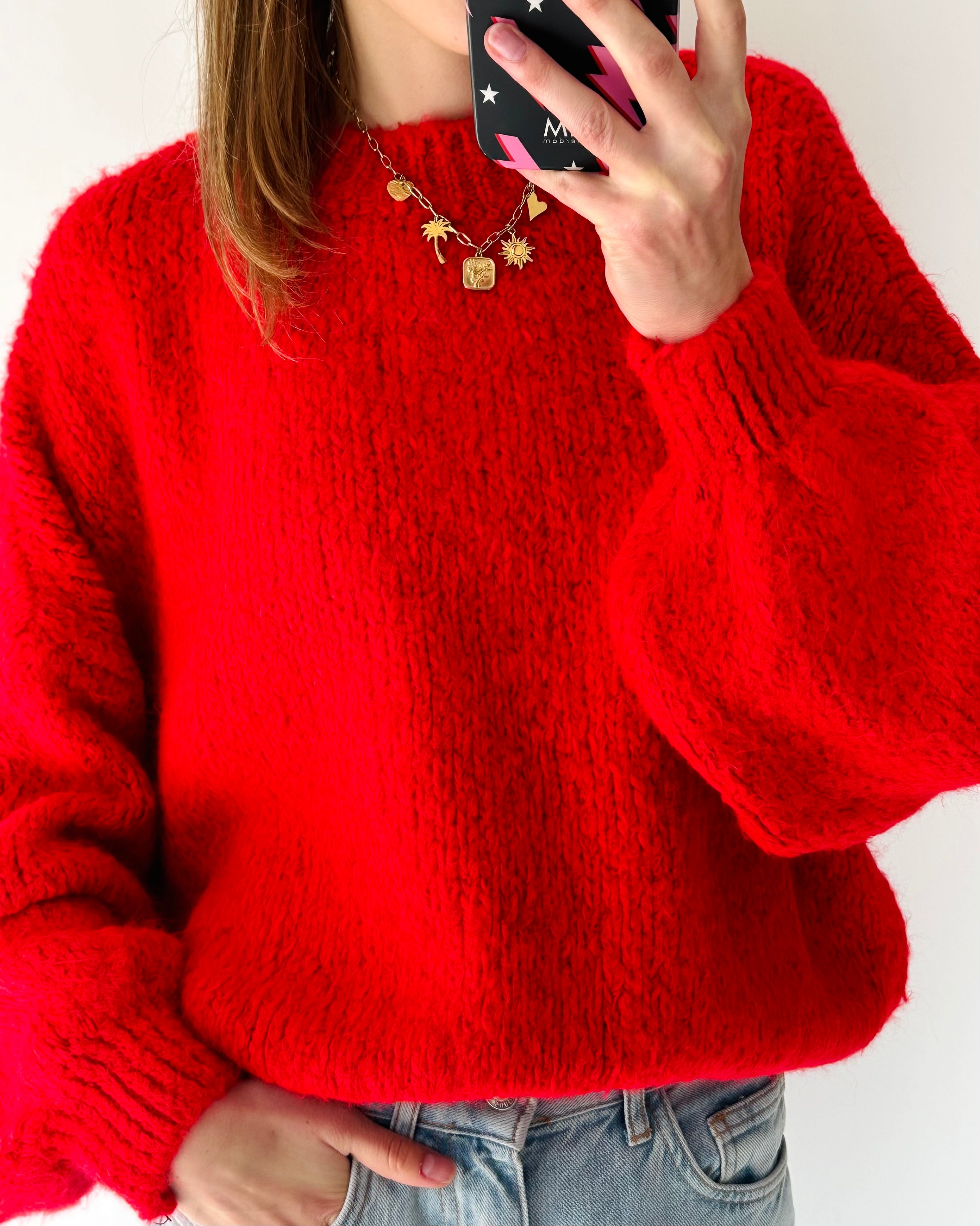 Comfy trui rood