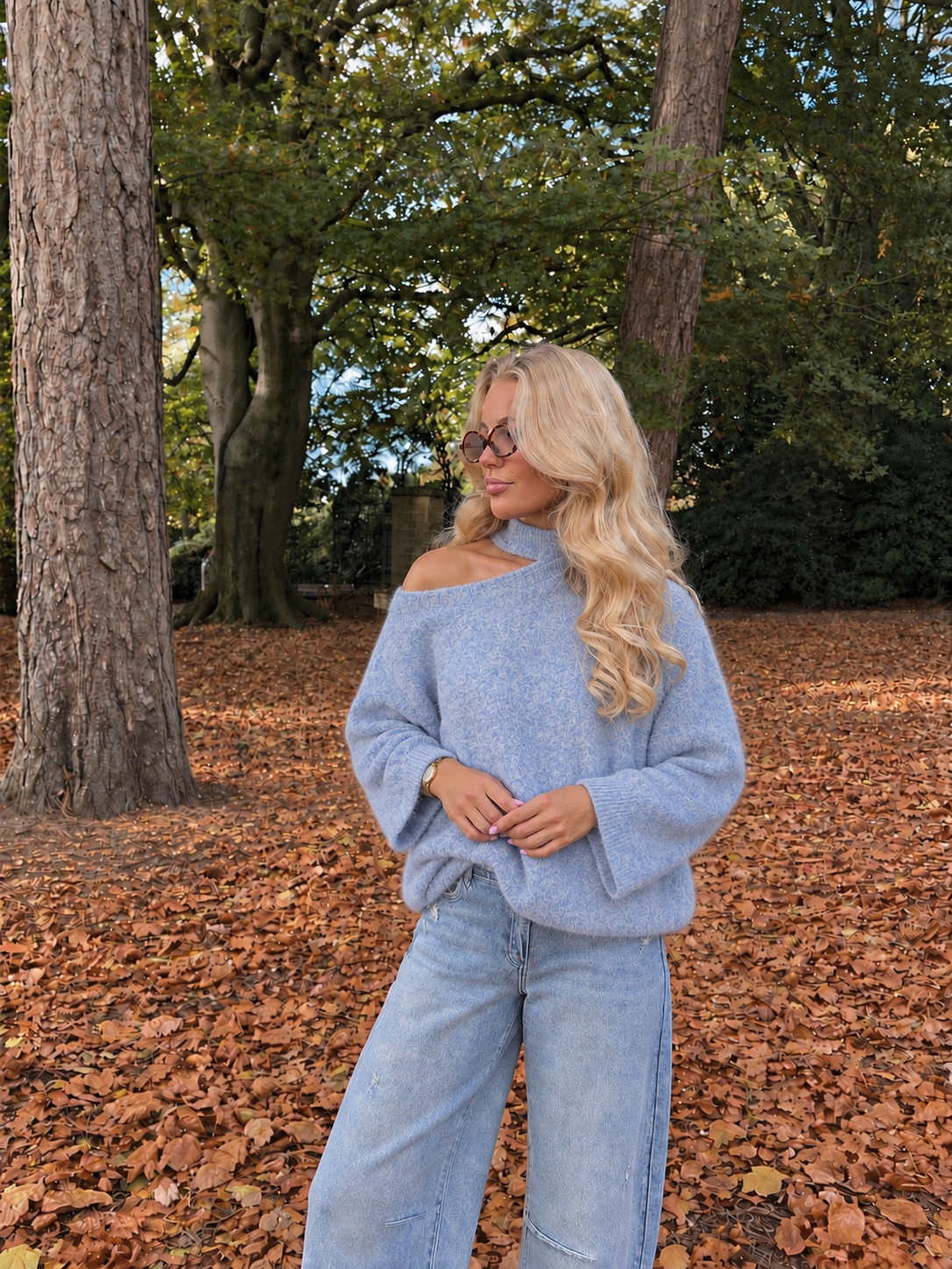 Chloé Choker Knit light blue