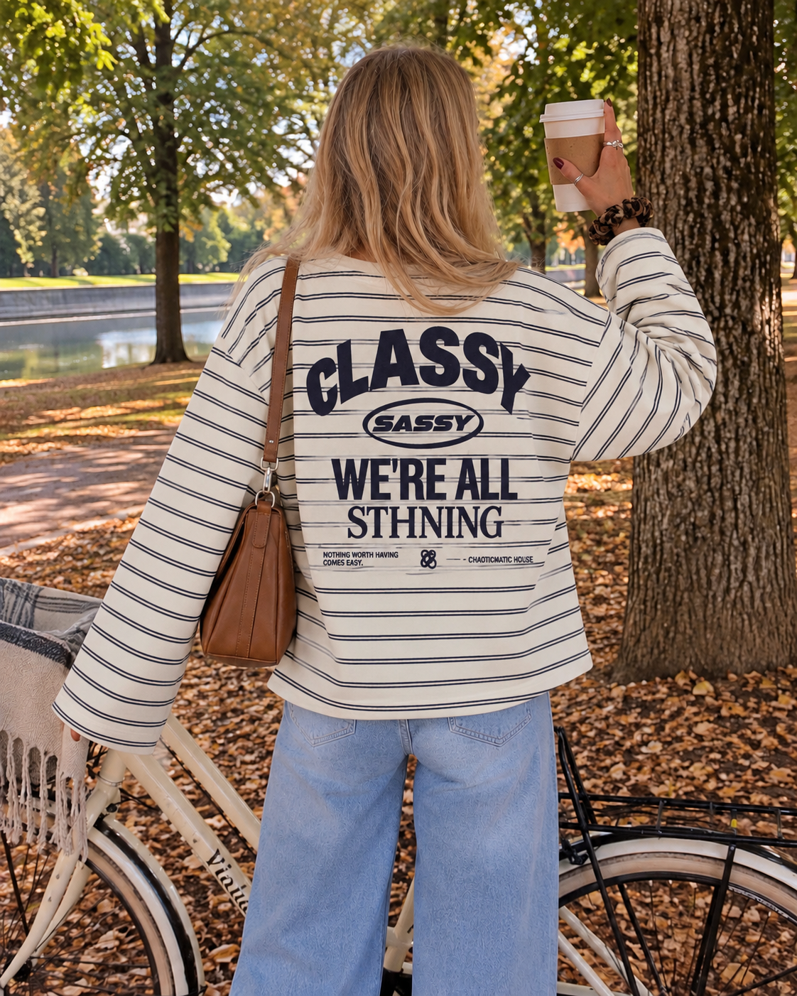 Classy striped longsleeve white