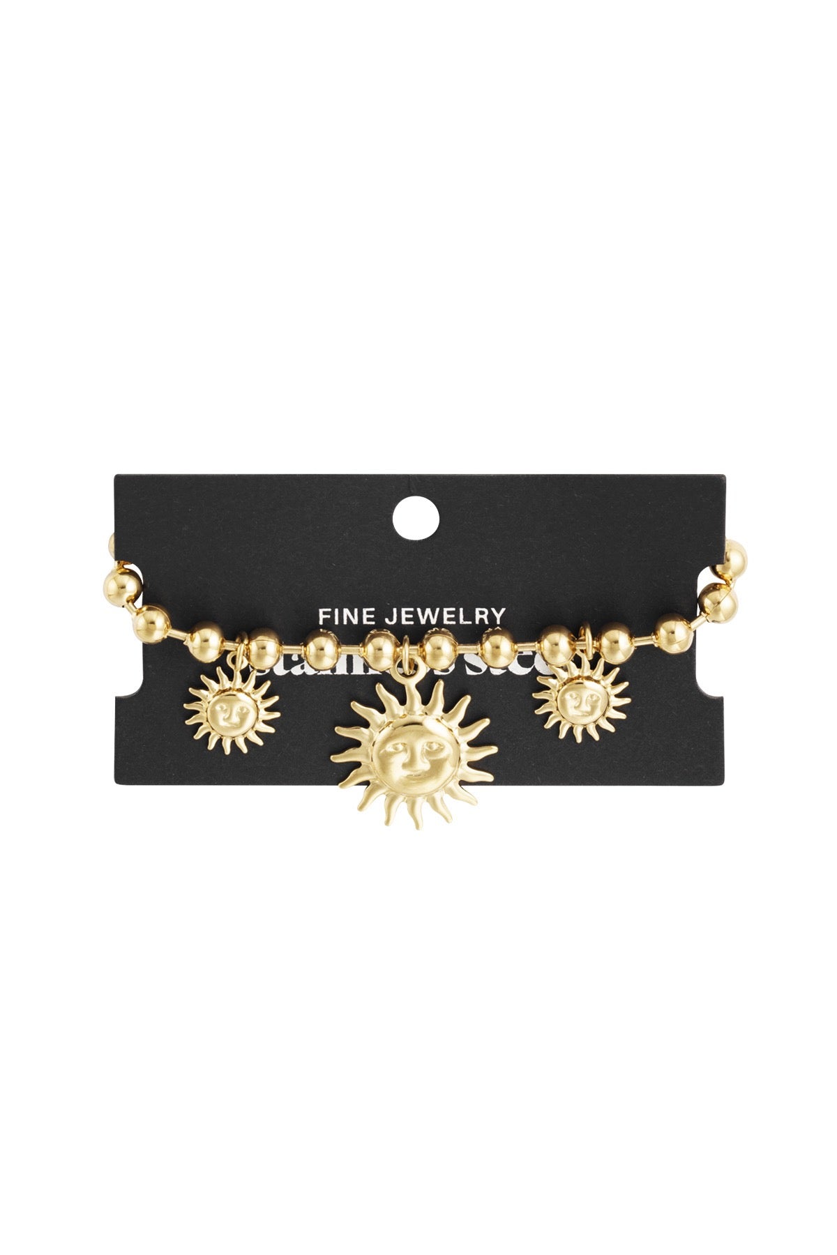 Sunlit charm armband goud