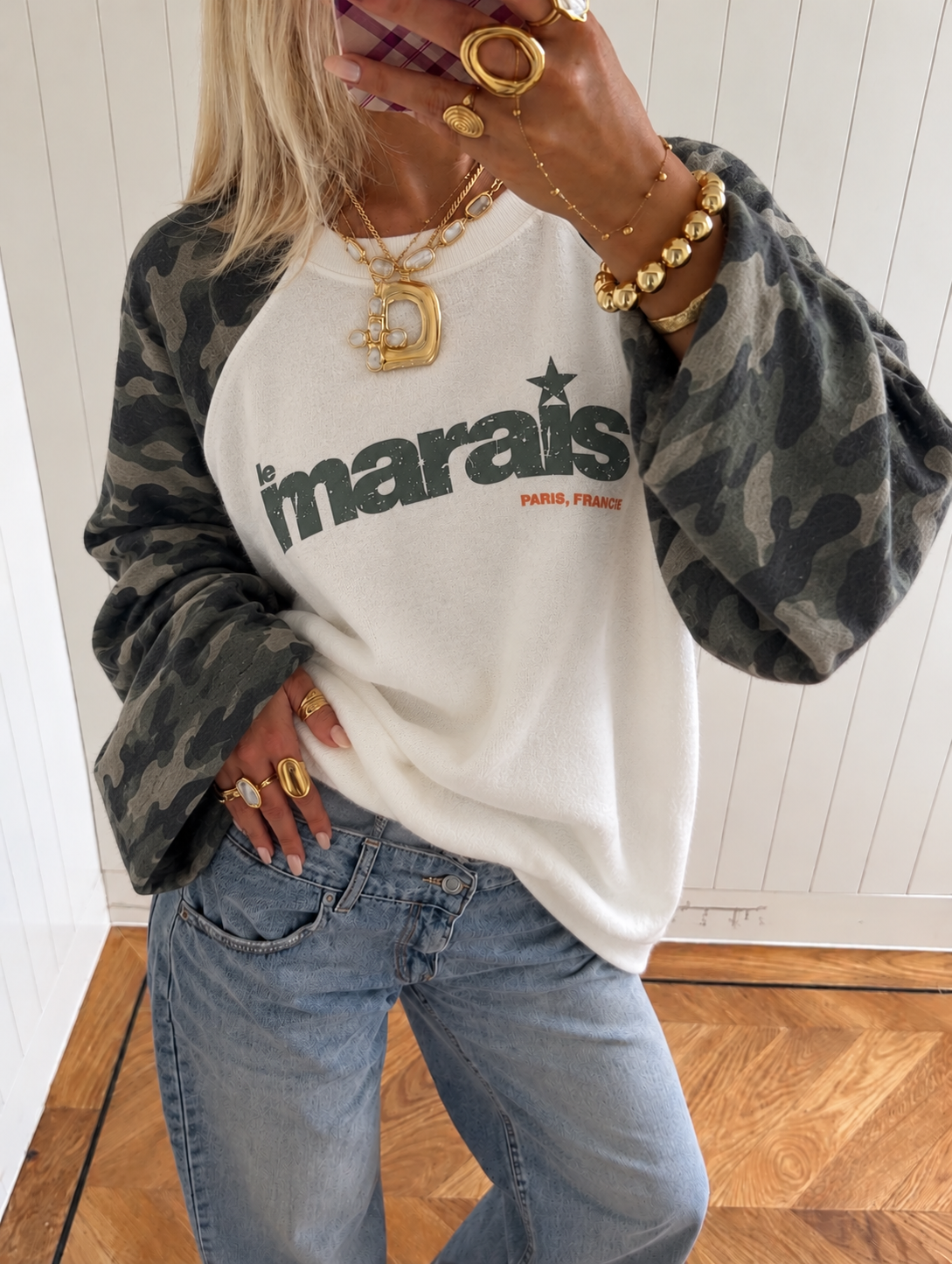 Marais Camo Sweatshirt – Khaki pre order