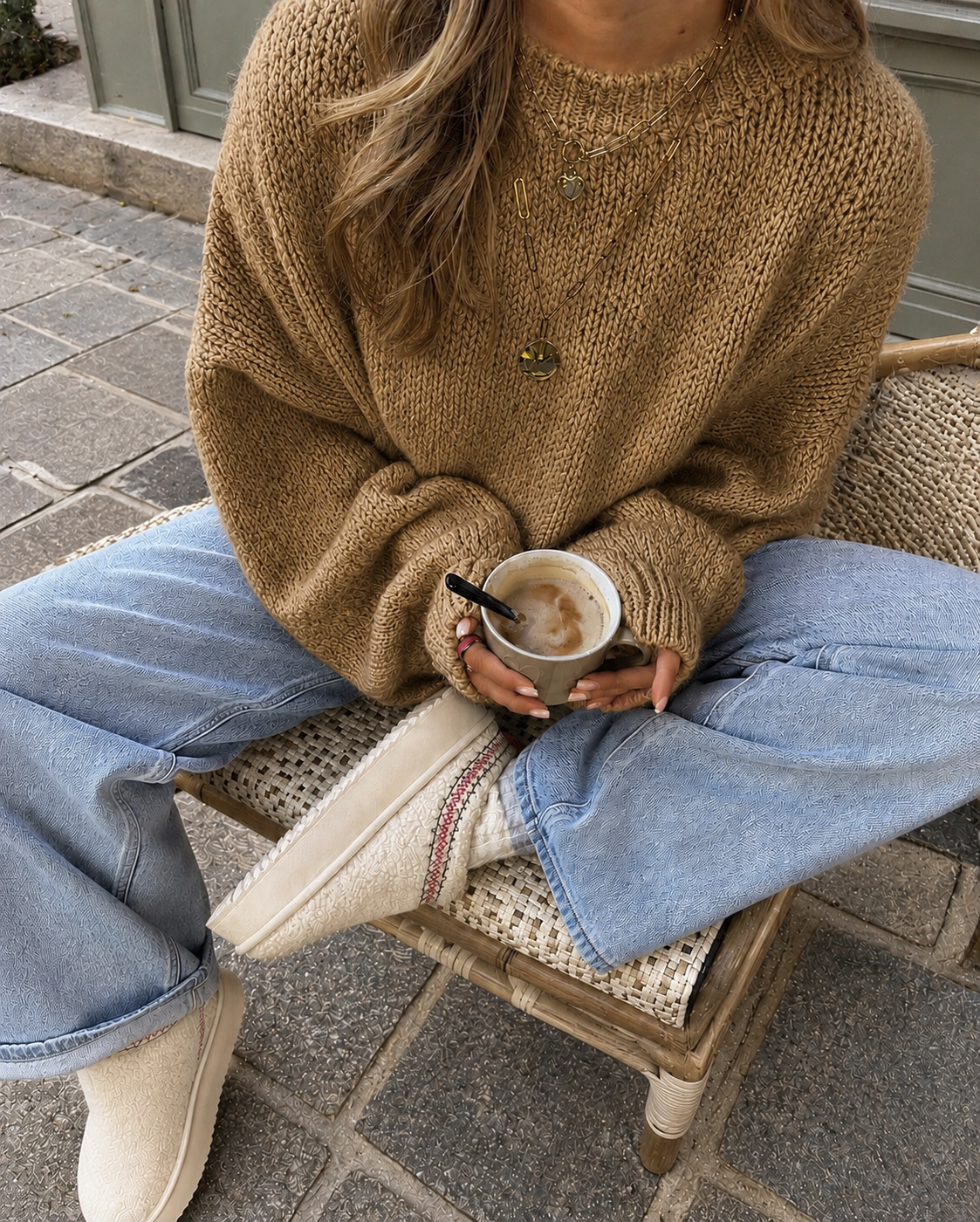 Comfy trui Camel