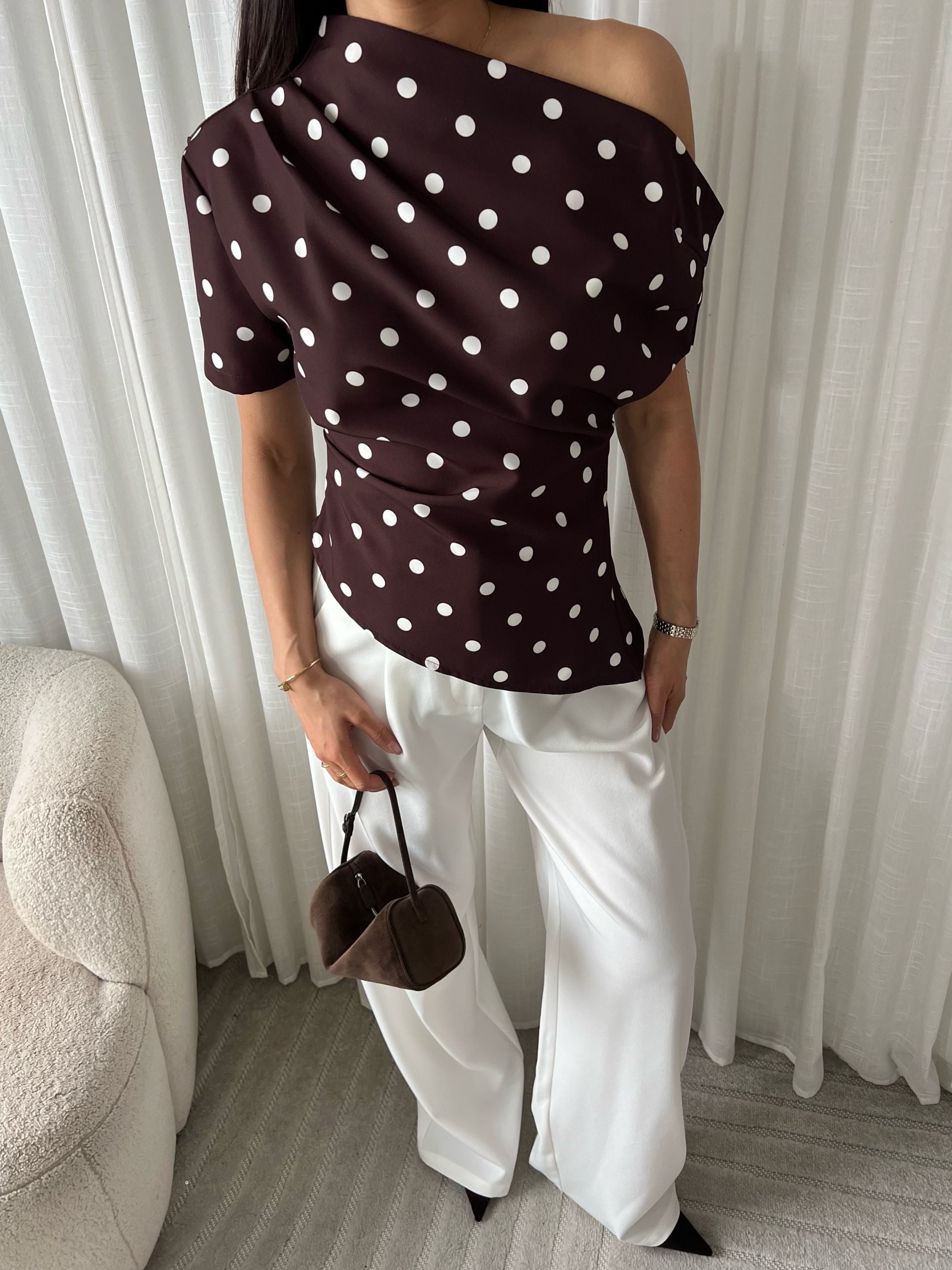 Midnight dot top brown