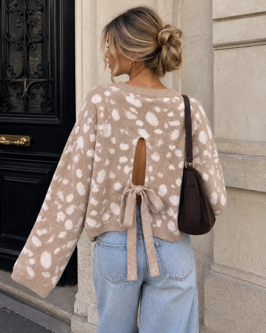 Bambidots Bow Knit beige/cream