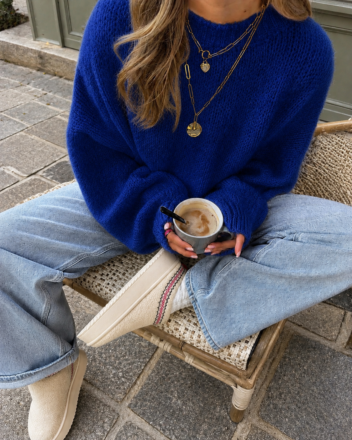 Comfy trui kobalt blue