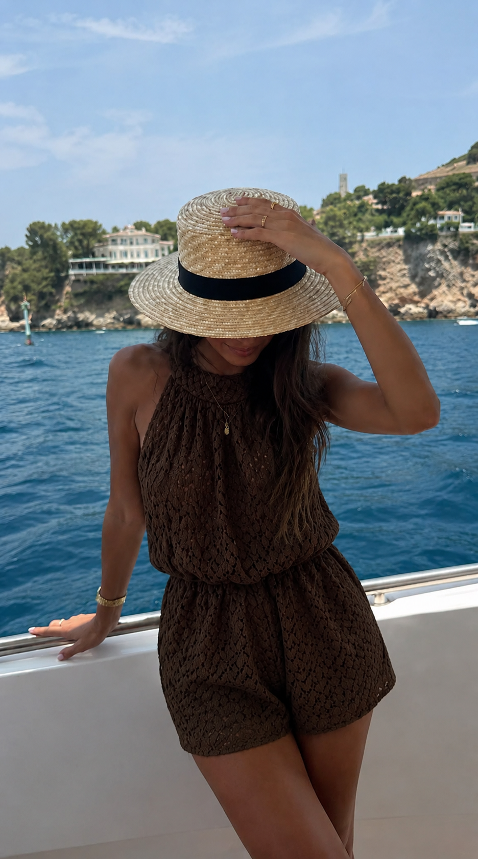 Wavy playsuit brown PRE ORDER
