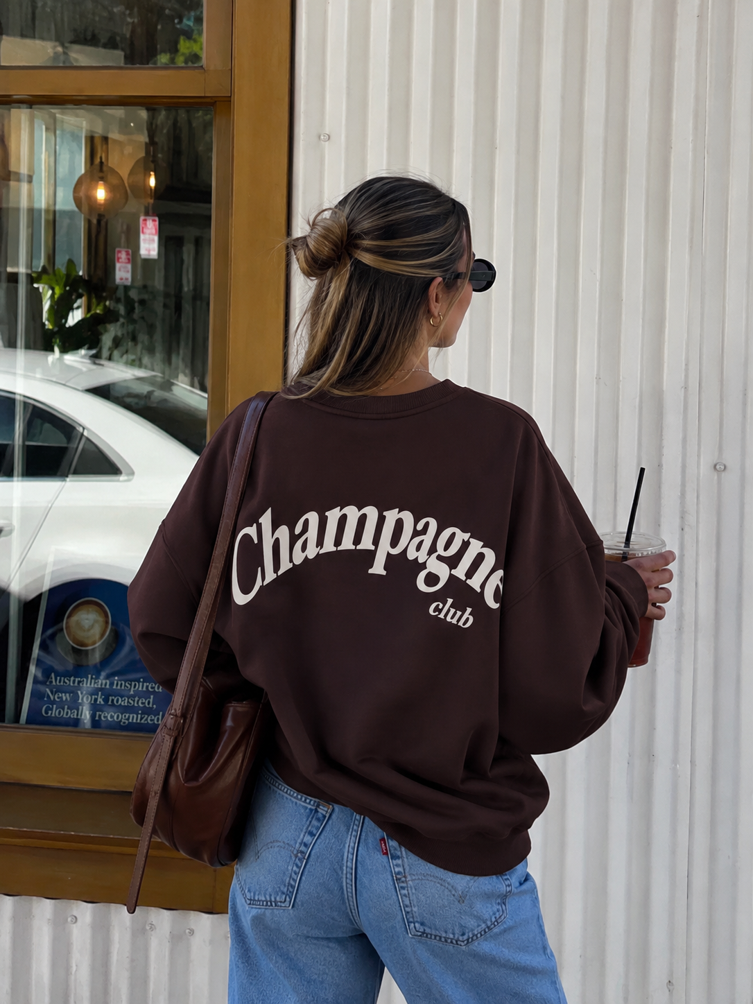 Champagne club sweater Brown