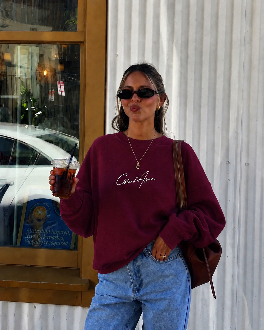 Côte d’Azur sweater bordeaux