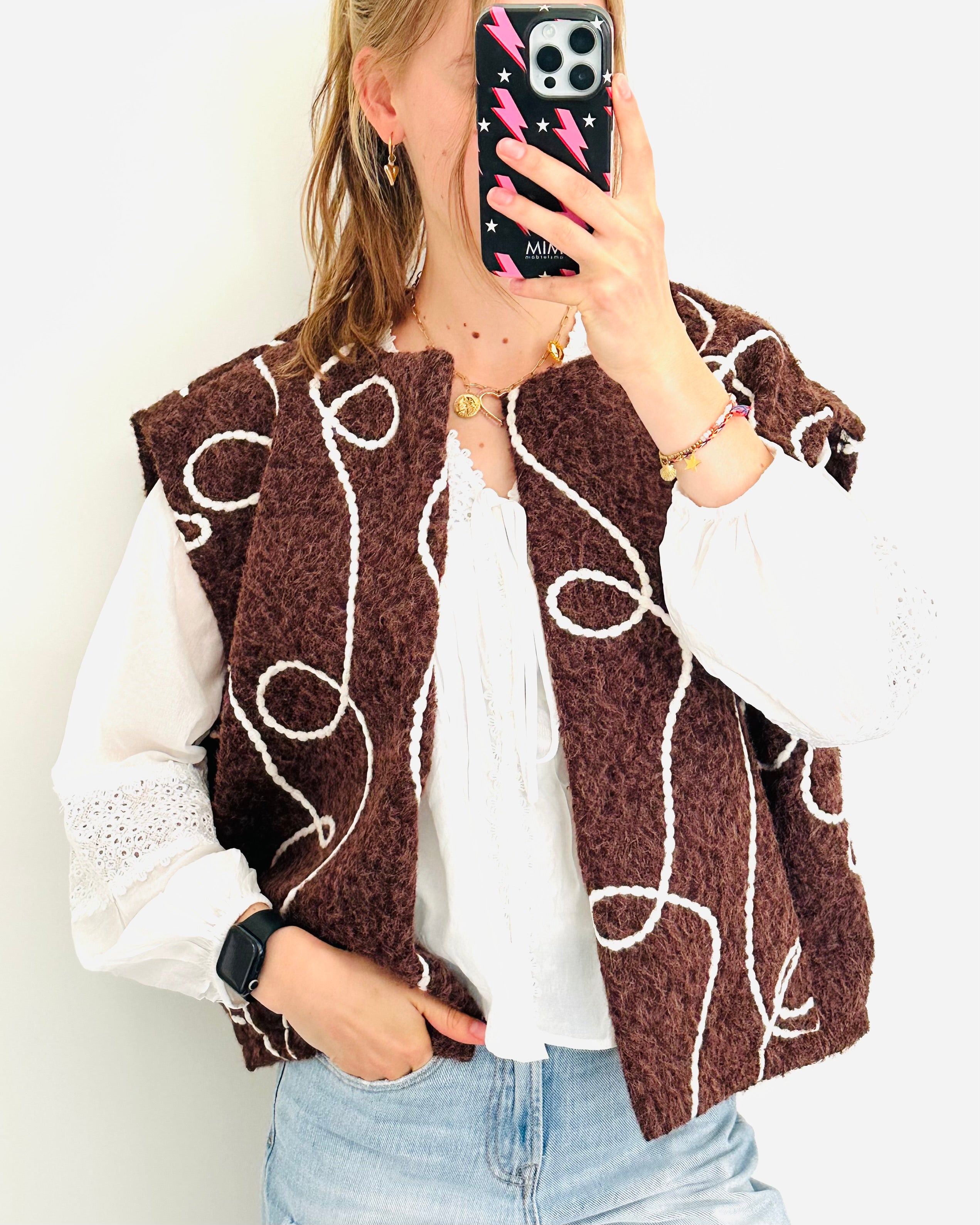 Flowy Gillet brown